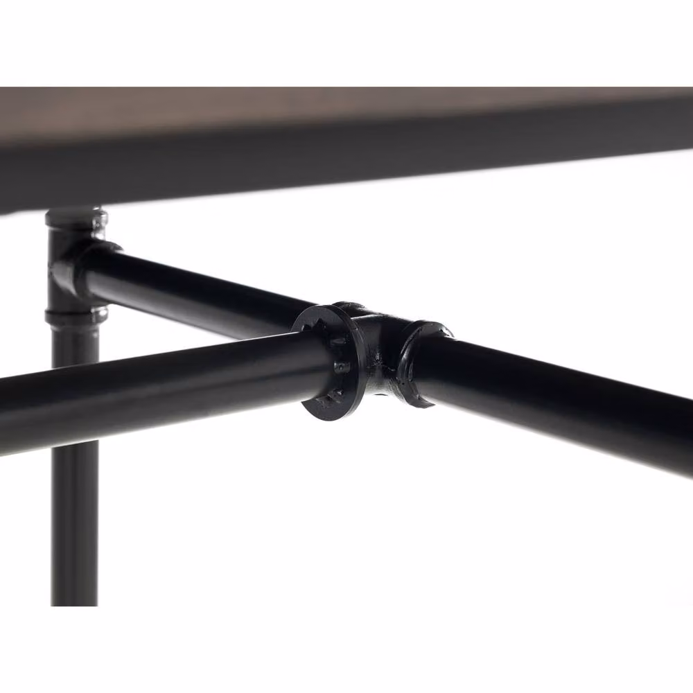 Cheshire Premium Carnegie 140cm Rectangular Industrial Dining Table in Brown and Multicolour – 3