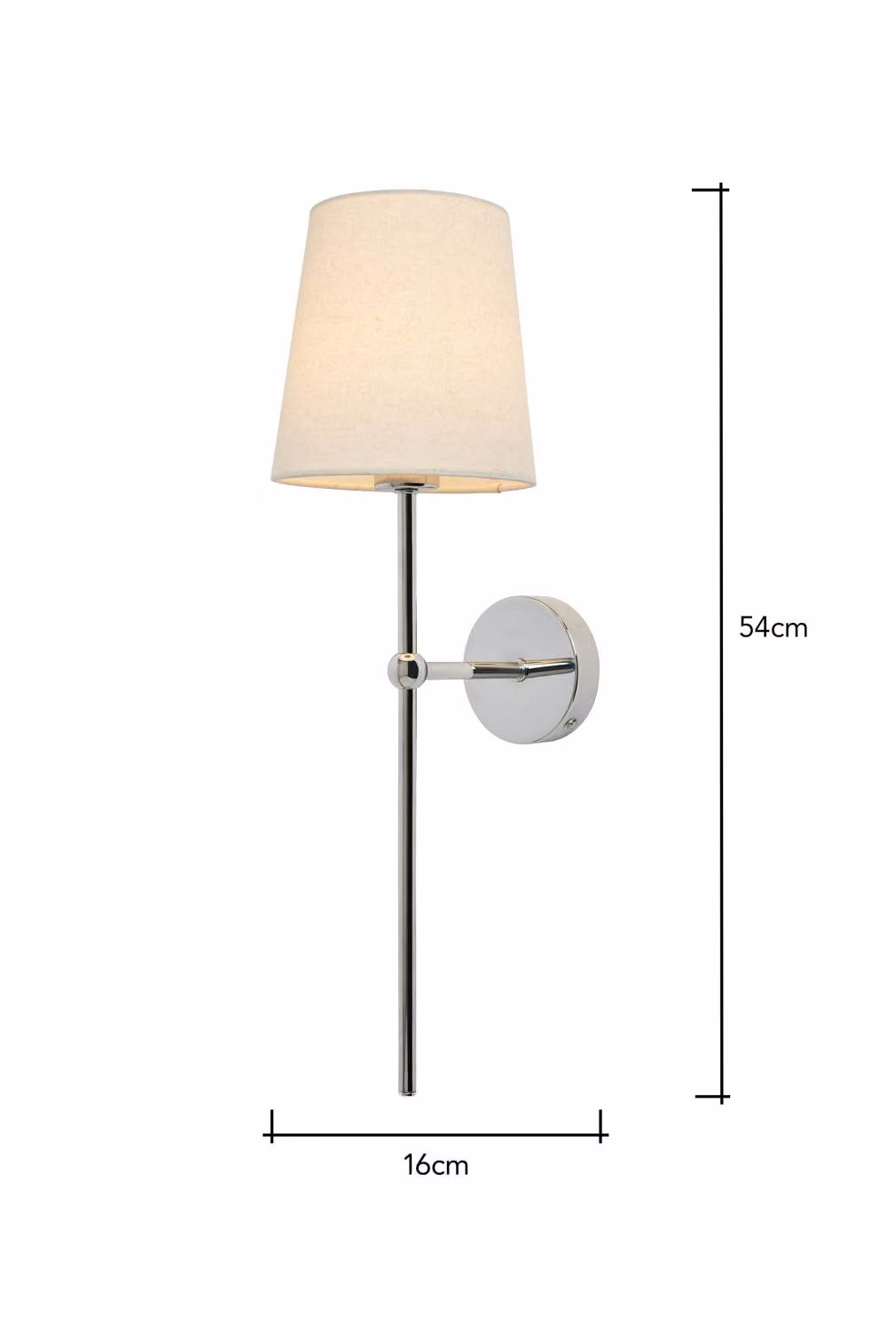 BHS Lighting Tamsin Rechargeable LED Shaded Wall Light in Silver – 2