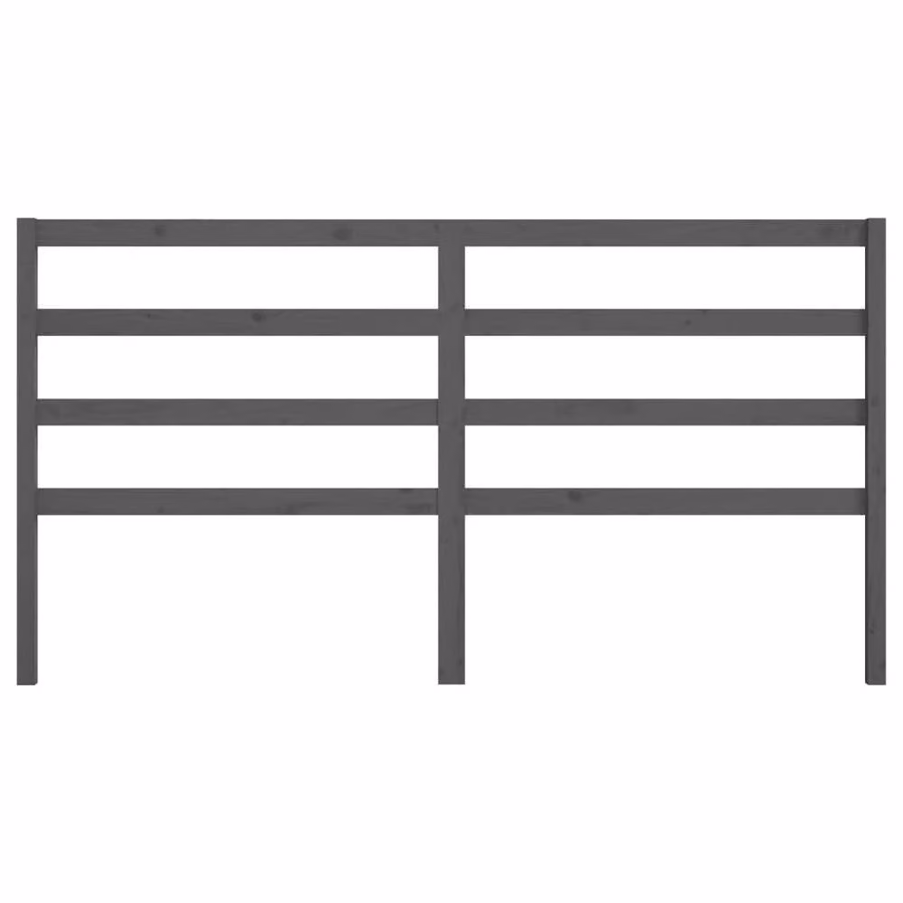 Berkfield Home Grey Rustic Solid Pine Wood Bed Headboard W: 206 cm, D: 4 cm, H: 100 cm – 3