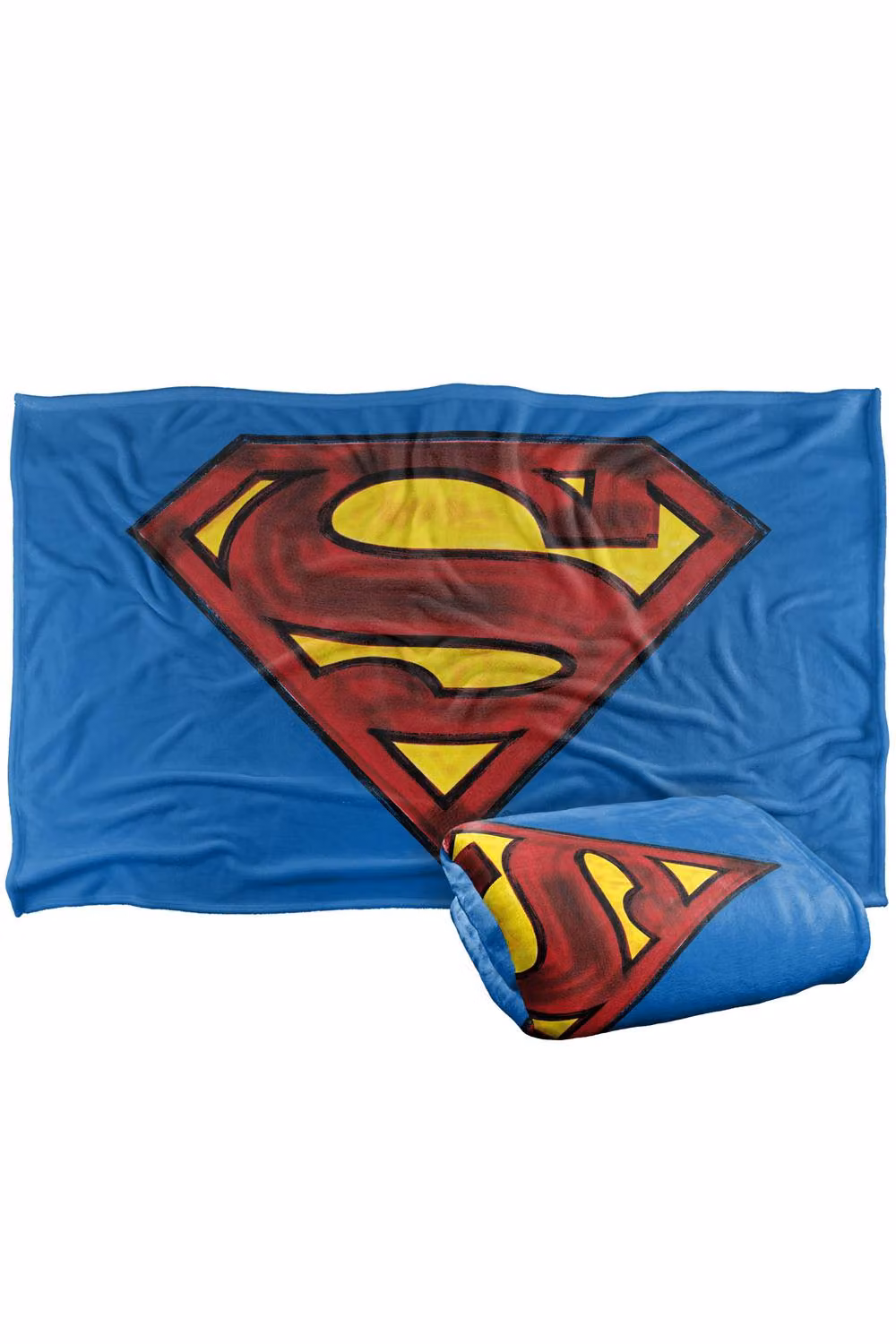 Warner Bros. Superman Charcoal Shield Super Soft Fleece Throw Blanket, Grey/Multicolour, W: 127.0 cm, D: 152.4 cm – 5
