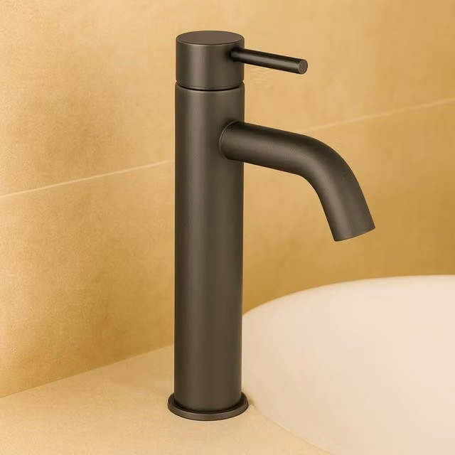 Bathroom Kingdom Chepstow Gunmetal Freestanding Basin Mixer Tap in Grey