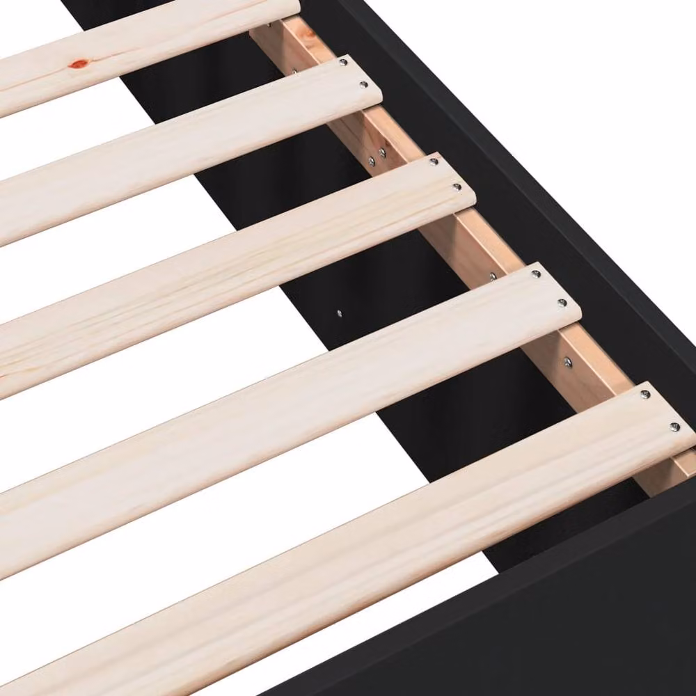 Berkfield Home Small Single Bed Frame with Lift Up Base in Black, W: 75 cm, L: 190 cm – 4