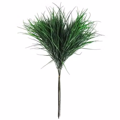 Green Leaf Design Artificial Grass Foliage Stems, Pack of 6, Height: 100 cm