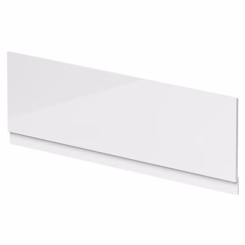 Balterley White MDF Straight Front Bath Panel with Plinth, W: 170 cm, H: 56 cm, D: 14.1 cm