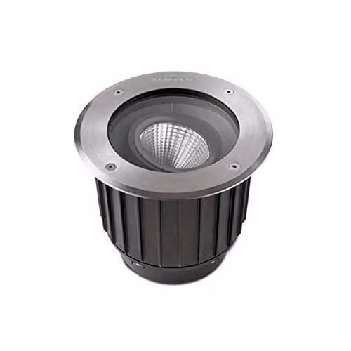 Netlighting Gea Outdoor LED Recessed Ground Uplight in Grey Stainless Steel, 1950lm, 2700K, IP67