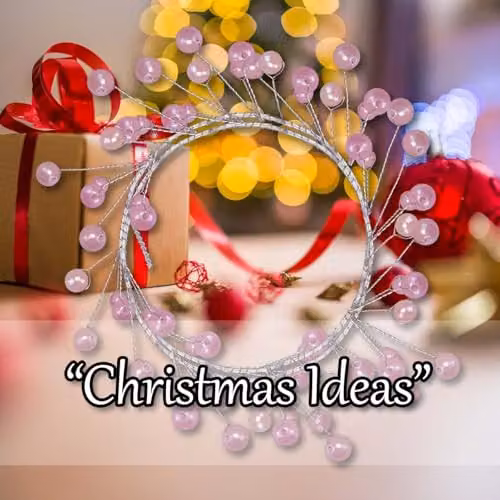 VFM e-Store Pink Pearl Garland Christmas Decoration, Length: 100 cm, Width: 3 cm – 4