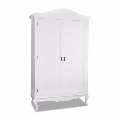 Statement Furniture Juliette Double Wardrobe in White with Internal Shelves and Hanging Rod, H 217 x W 131 x D 60 cm – 2