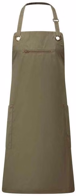 Premier Barley Recycled Cotton Full Apron for Adults in Green
