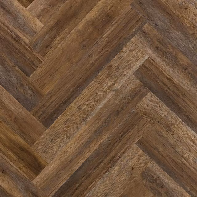 WALPLUS Wood Look Vinyl 3D Wall Panels in Brown and Grey