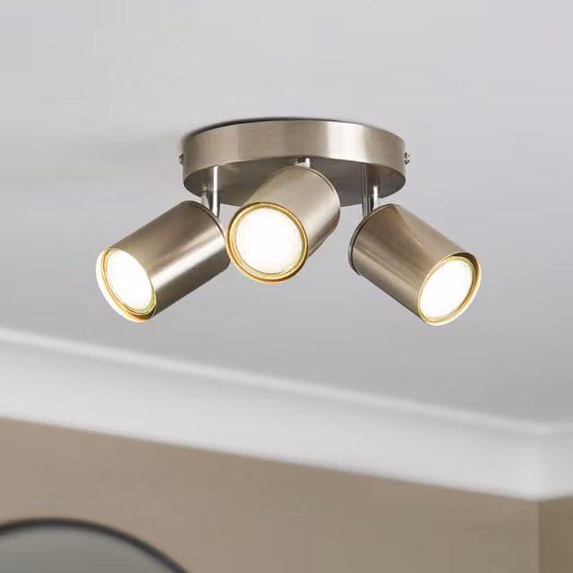 Litecraft Tanner Adjustable Ceiling Spotlight Plate in Silver