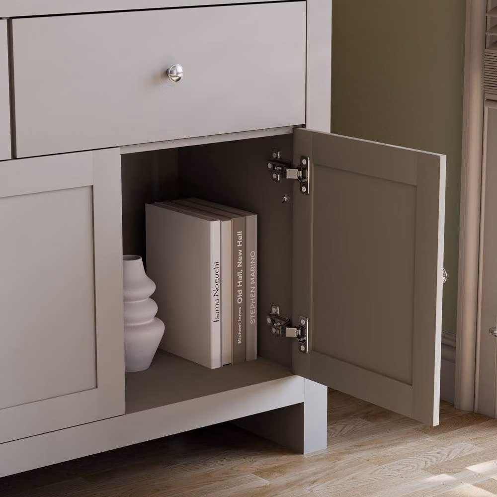 Vida Designs Arlington 2 Drawer 3 Door Sideboard in Grey – 4