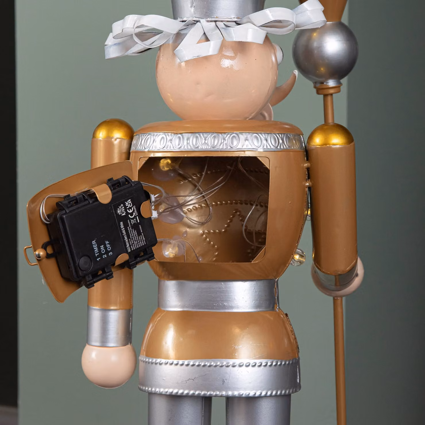 Samuel Alexander Gold LED Light Up Christmas Nutcracker Tabletop Decoration, Height: 80 cm – 2