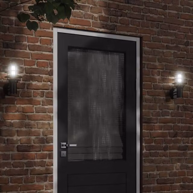 Berkfield Home Modern Black Stainless Steel Outdoor Wall Light for Garden