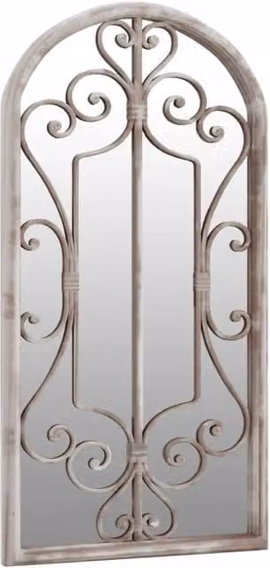 Berkfield Home Rectangular Wall Mirror in Sand Beige, W/H: 70 x 30 cm