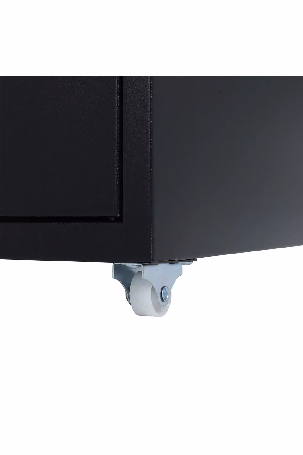 Living and Home 3-Drawer Vertical Metal File Cabinet with Castors, Black – 4