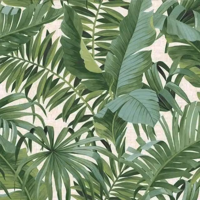 Fine Décor A-Street Palm Leaf Botanical Wallpaper in Green