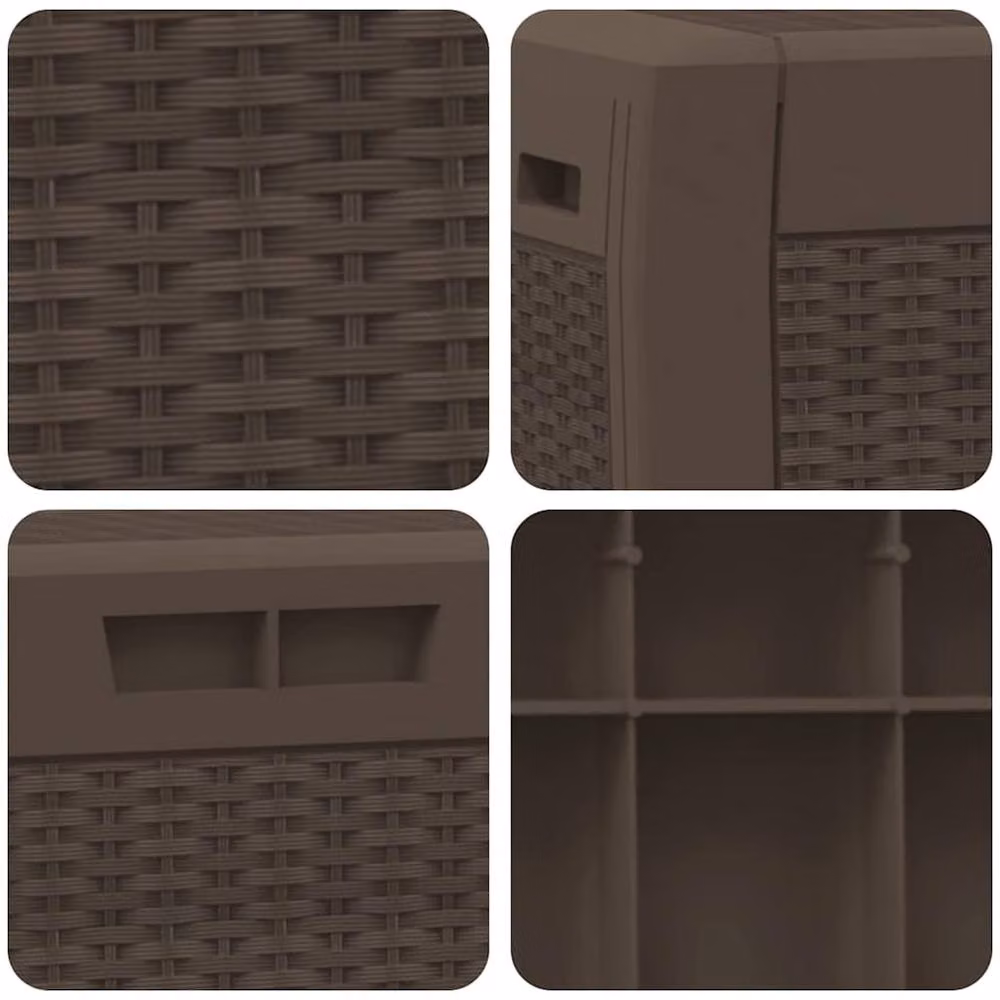 Berkfield Home Garden Storage Box in Brown, W/D/H: 119 x 48 x 60 cm – 5