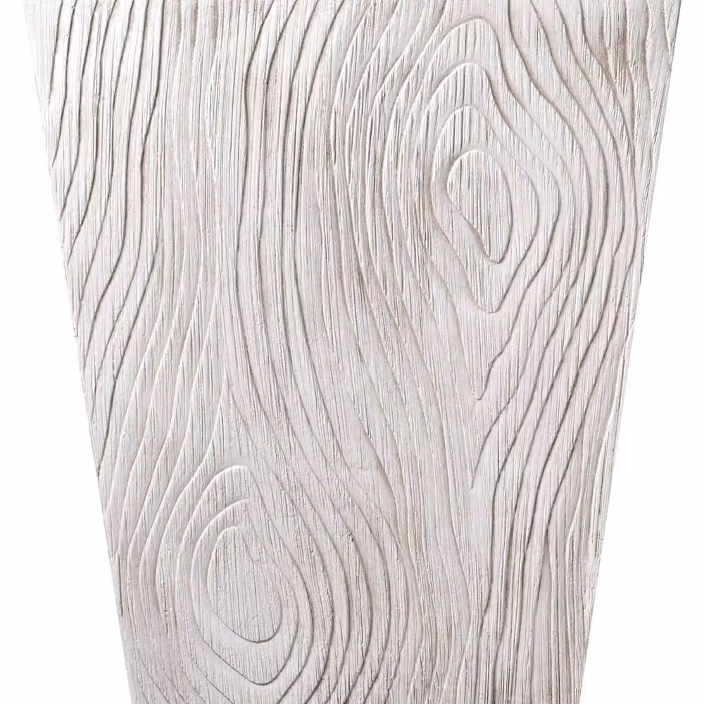 Wyld and Coco Beige Fluted Square Fibre Clay Planter W: 42 cm, D: 42 cm, H: 50 cm – 2