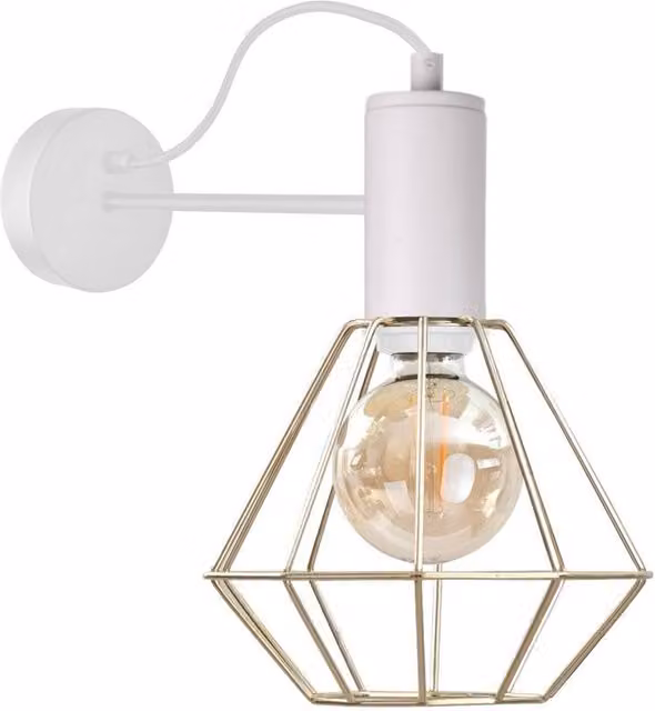 Netlighting Lars Modern Wall Lamp in White, Diameter: 25 cm, E27