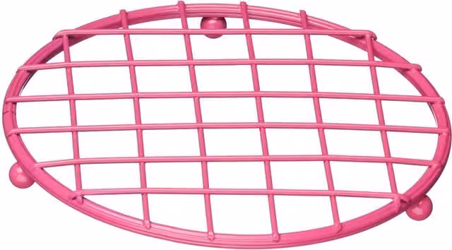 Orsina Helix Oval Metal Trivet in Pink