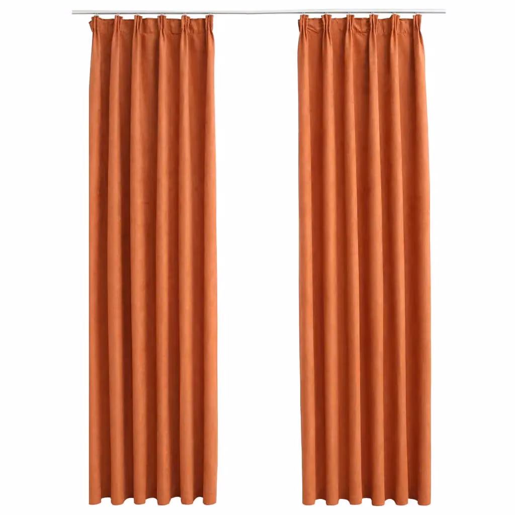 Berkfield Home Blackout Curtains with Hooks, 2 Pack, Taupe, W: 140 cm, H: 245 cm – 2