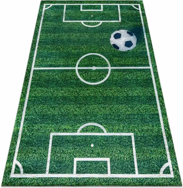 RugsX Boisko Kids Motif Rug in Green, W: 200 cm, D: 290 cm