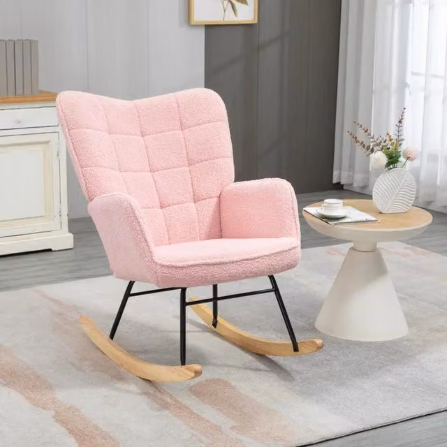 Chilli Seating Oversized Boucle Shell Armchair in Pink