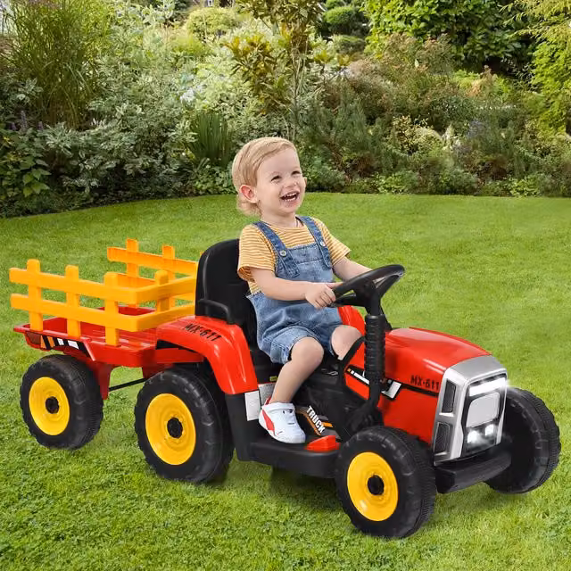 Costway Red Electric Kids Ride On Tractor