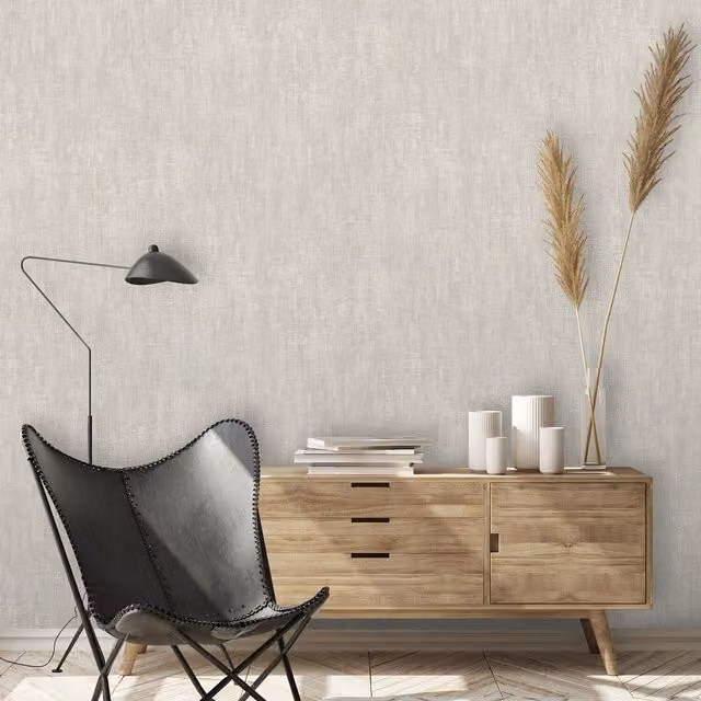 Grandeco Abstract Plain Wallpaper in Neutral