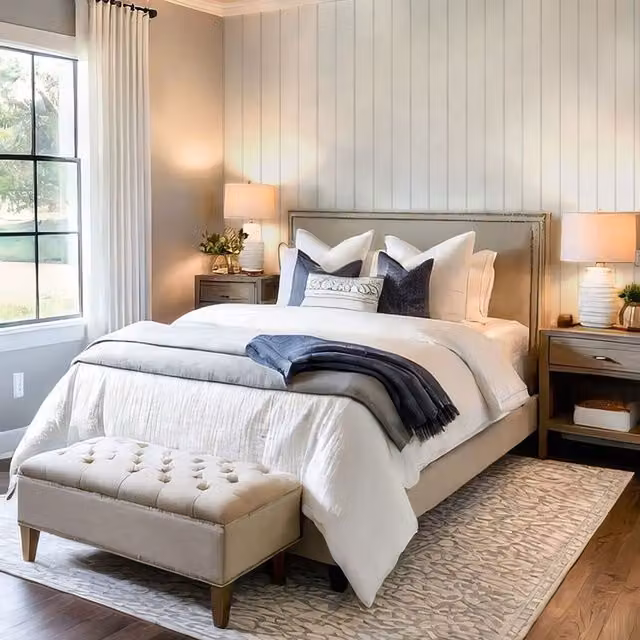Belgravia Decor White Botanical Beaded Wood