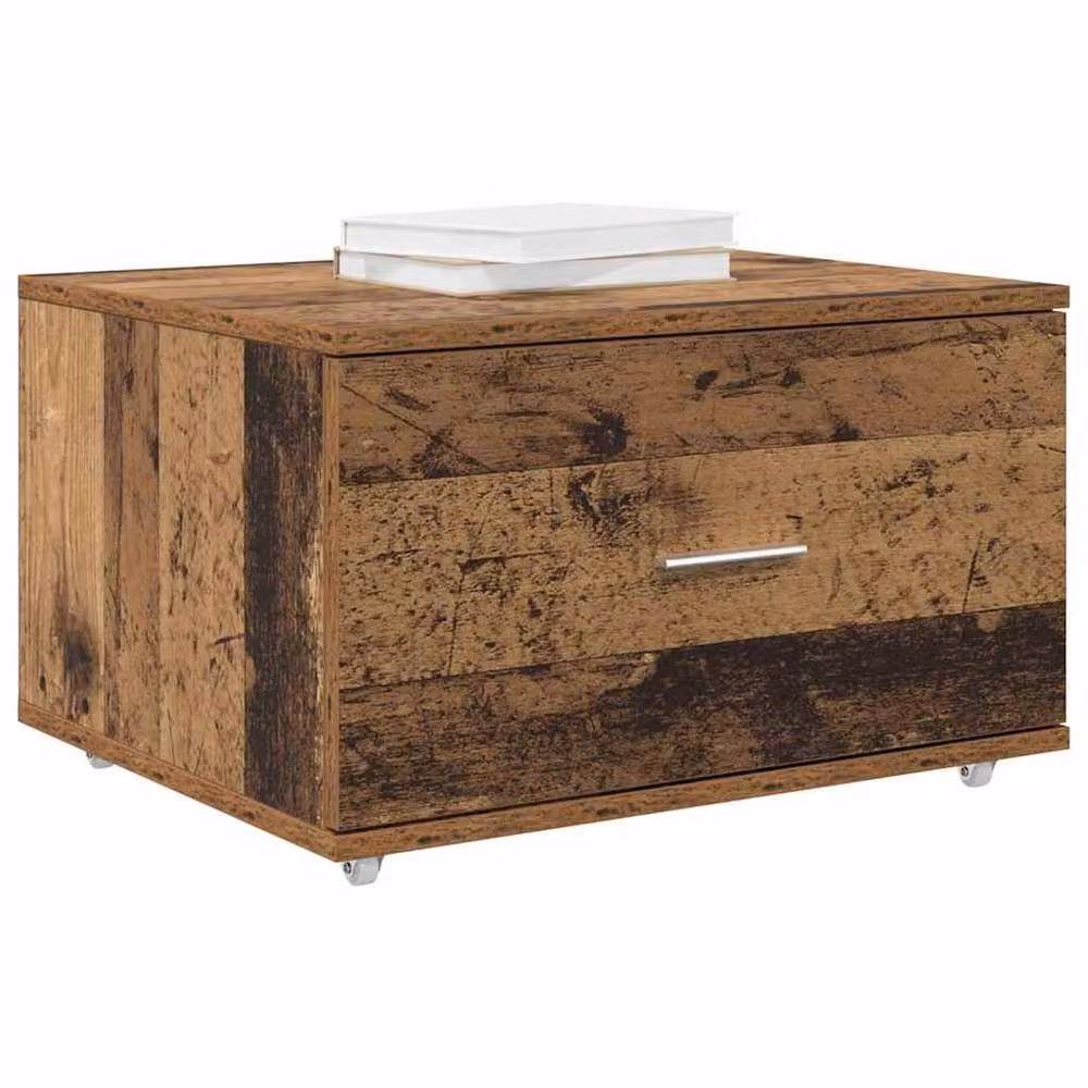 Berkfield Home Brown Rustic Particle Board and MDF Medium Drawer Cabinet – 3