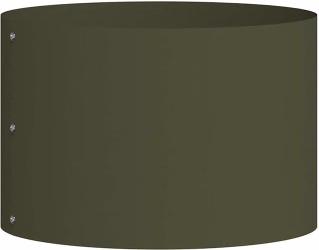 Berkfield Home Metal Medium Planter in Olive Green