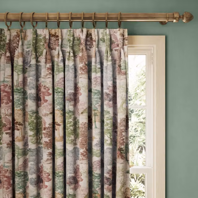 House of Hackney Dendrophilia Iridis Organic Cotton Linen Floral Fabric Panel Curtain