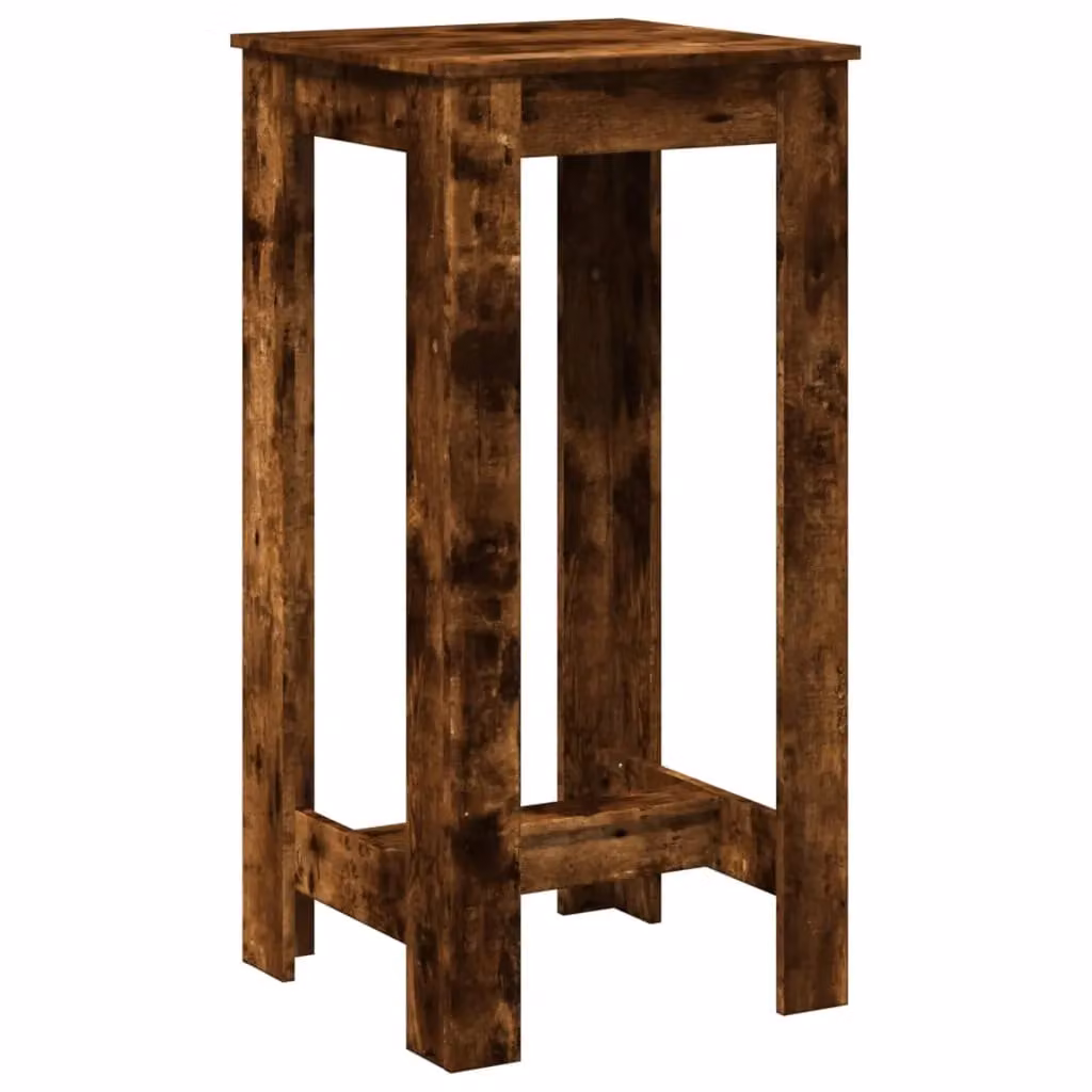 Berkfield Home Bar Table in Smoked Oak Brown, W/D/H: 51 x 50 x 103.5 cm – 2