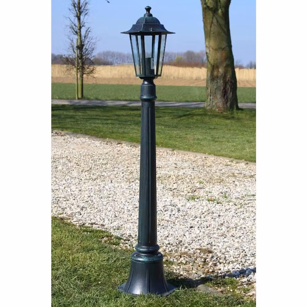 Berkfield Home Preston Garden Lantern Post Lights, Set of 2, Green, Height: 105 cm – 2