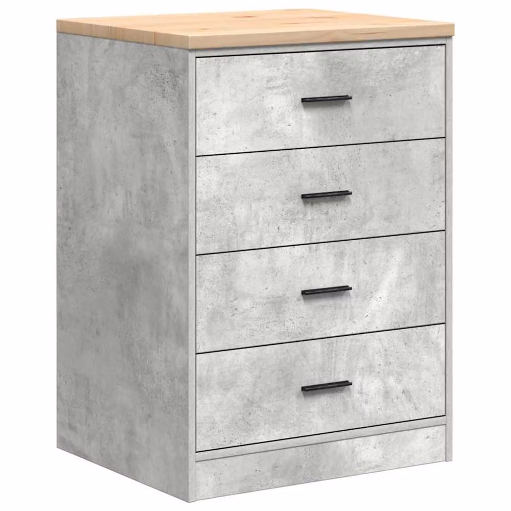 Berkfield Home Durable Garage Storage Cabinet in Concrete Grey, W: 60 cm, D: 51 cm, H: 85 cm – 2