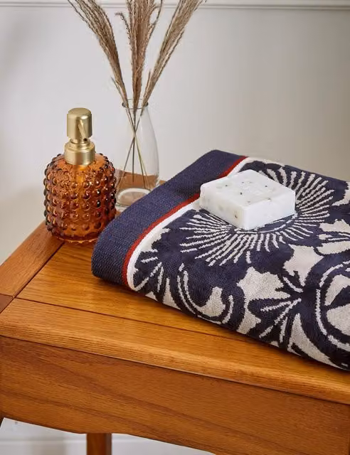 Bedeck of Belfast Pure Cotton Stafford Fluffy Terry Towel in Navy Blue