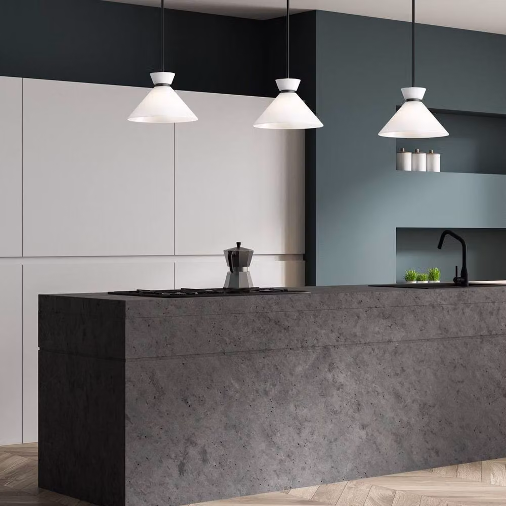 Netlighting Alora Mood Halston Dome Pendant Light in Matt Black with E27 Socket – 2
