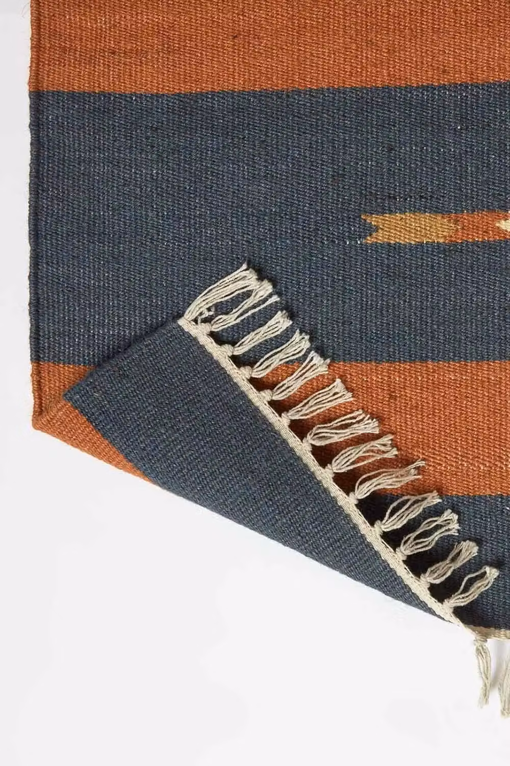 Homescapes Lundi Orange & Blue Kilim Cotton & Jute Rug, W: 160 cm, L: 230 cm – 4