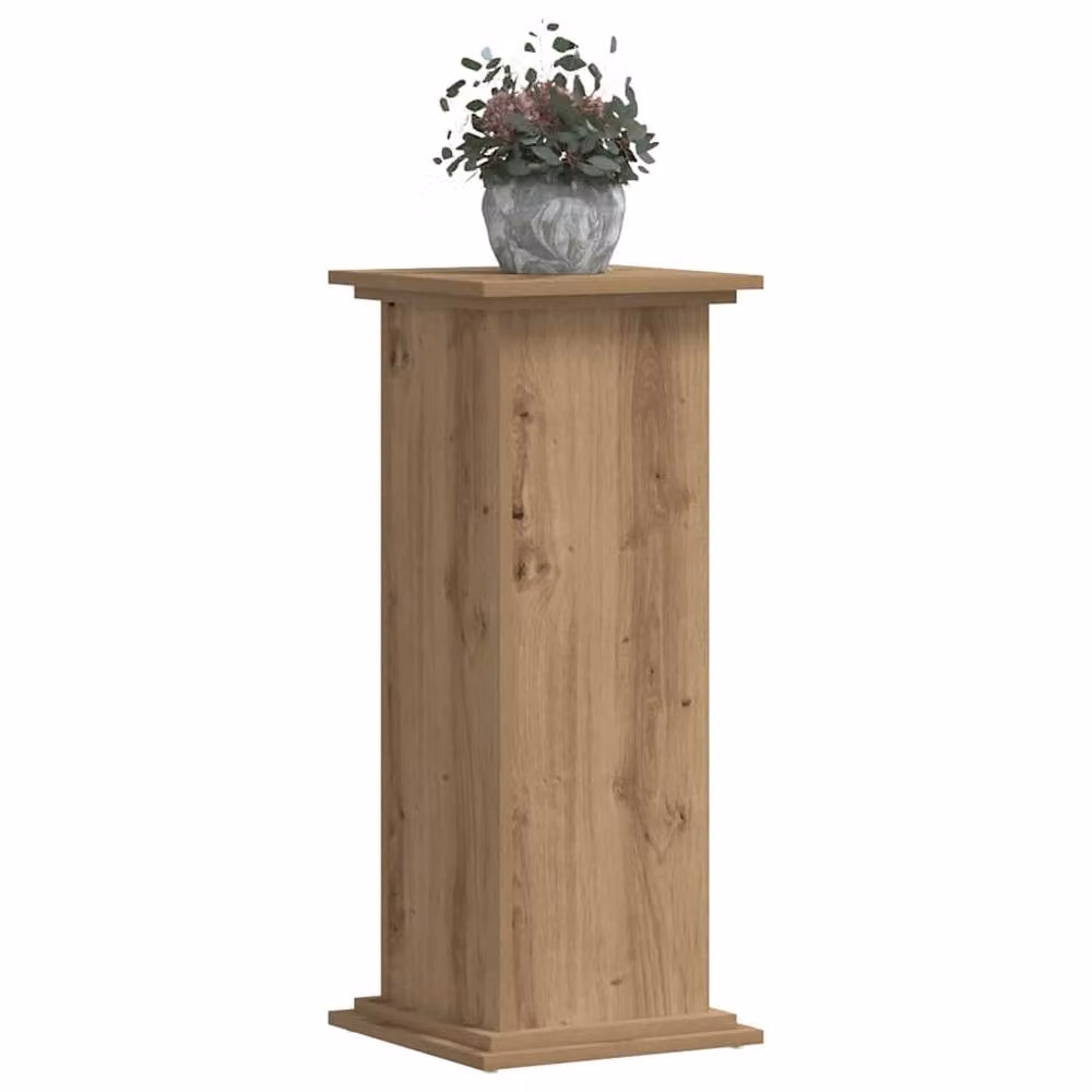 Berkfield Home Artisan Oak Plant Stand in Brown, W/D/H: 33 x 33 x 80 cm – 2