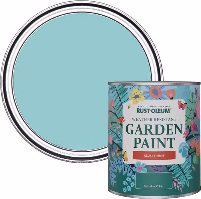 Rust-Oleum Garden Paint in Gloss Finish, Turquoise Blue, 0.75 l