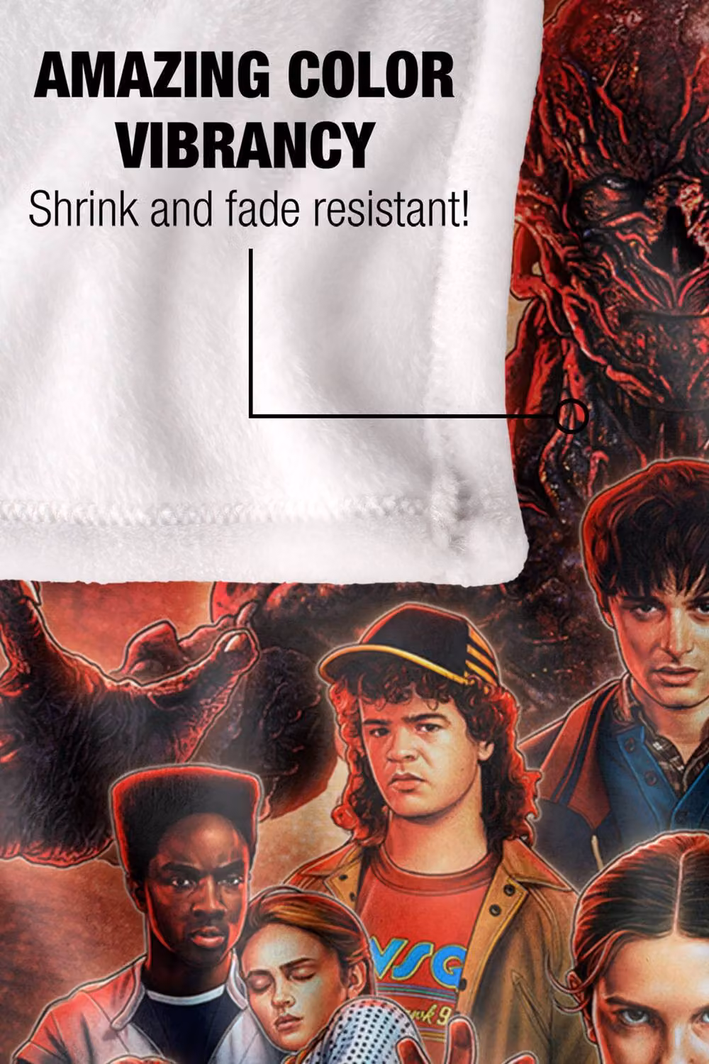 Stranger Things Season 5 Poster Super Soft Throw Blanket, Multicolour, W: 152 cm, D: 127 cm – 4