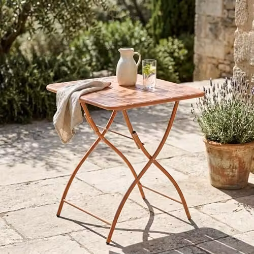 Core Products Rimini Folding Bistro Table, Powder-Coated Alloy Steel, W/D/H: 60 x 60 x 73.5 cm – 2