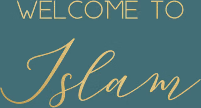 Peacock Supplies Luxury Foiled Welcome to Islam Greeting Card in Green and Gold
