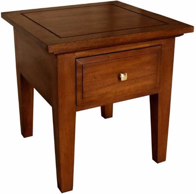Lock Stock and Barrel Furniture Ltd New York Side/Lamp Table in Brown Mahogany Wood, W55 x D55 x H53 cm
