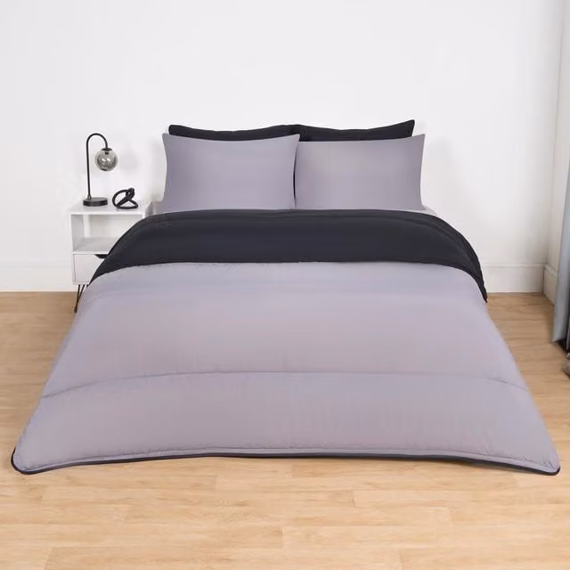 OHS King Size 10.5 TOG Hollow Fibre Duvet and Pillowcase Set in Black – 1