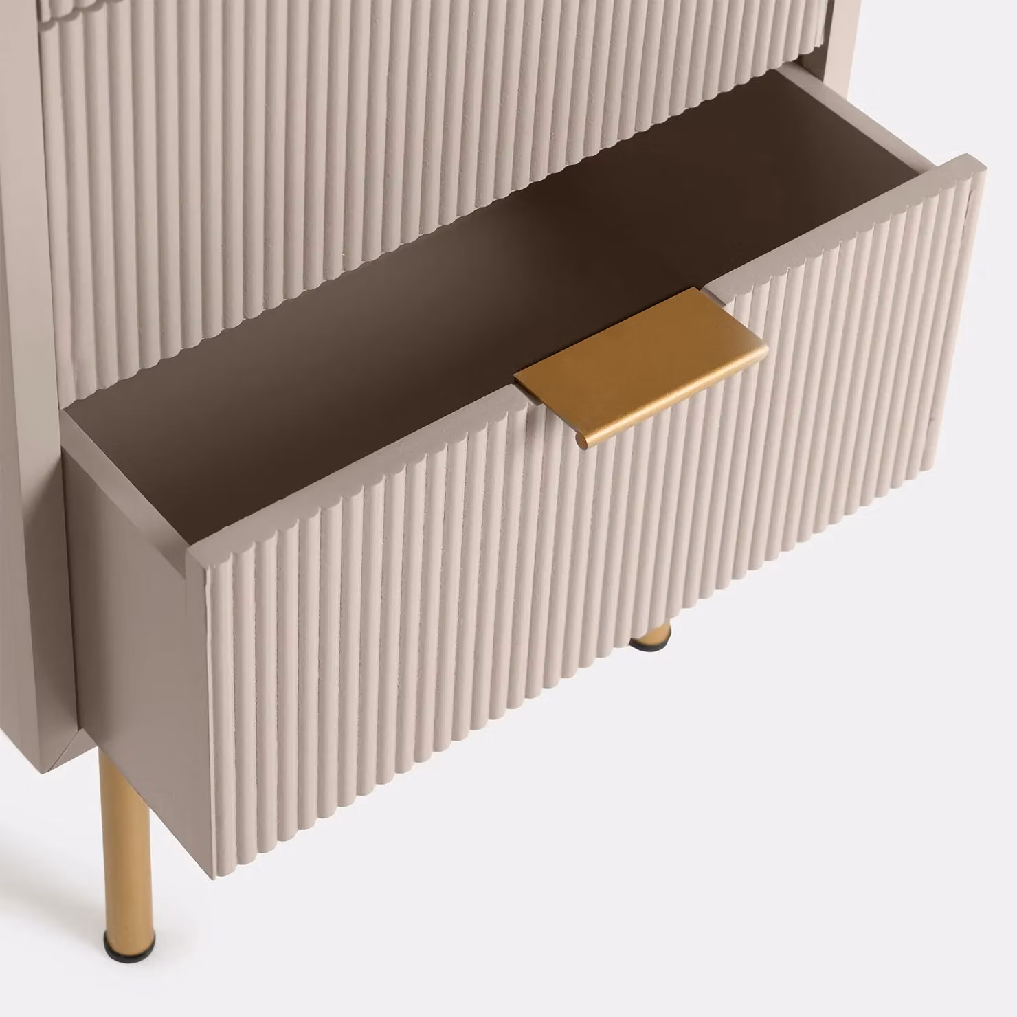 OHS Ribbed 4-Drawer Storage Cabinet in Sand Engineered Wood – 2
