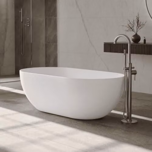 Balterley Crea Bath in White, W: 166.5 cm, D: 78 cm, H: 53 cm – 5