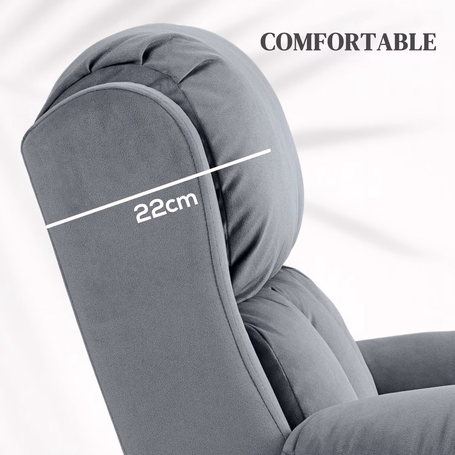 HOMCOM Grey Power Lift Riser and Recliner Chair with Vibration Massage, Heat and Side Pocket – 7