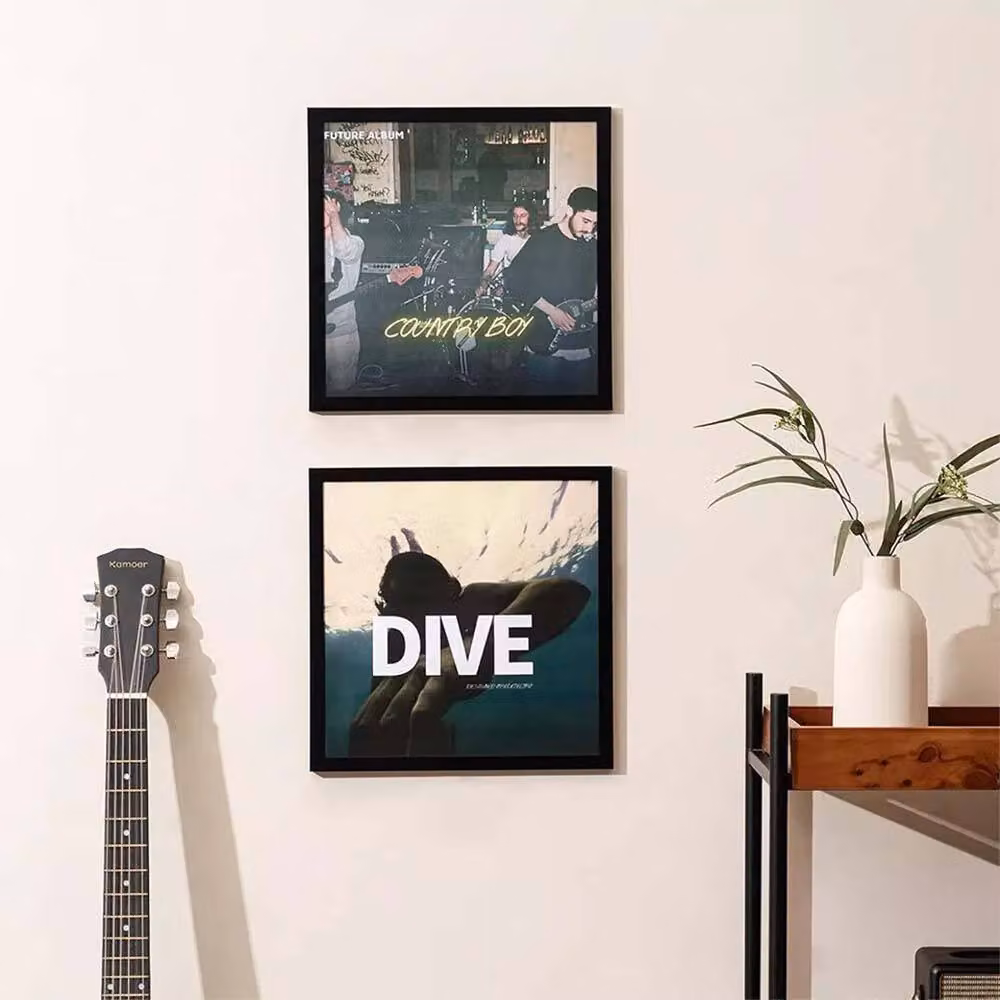 Ventryn Black 12 inch LP Record Album Cover Wall Art Display Frame, W: 30.48 cm, H: 30.48 cm, D: 30.48 cm – 3